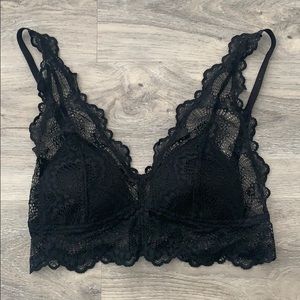 Black lace bralette